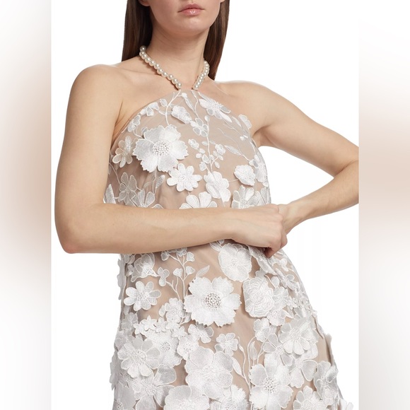 NWT ELLIATT Callista Floral Lace Minidress White and Nude Size Small - Picture 12 of 14